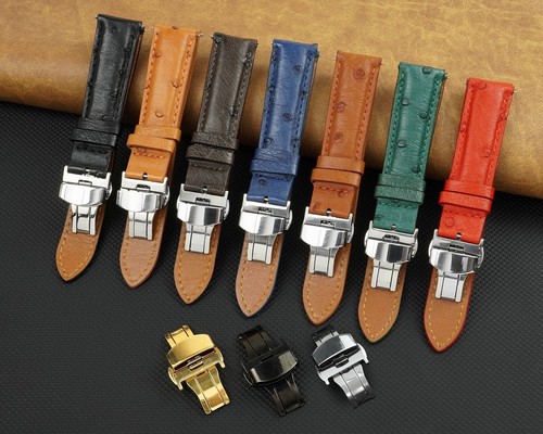 Ostrich leather watch - leather, strap