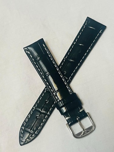 18mm longines black leather - longines,