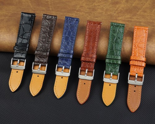 Crocodile leather watch - leather,